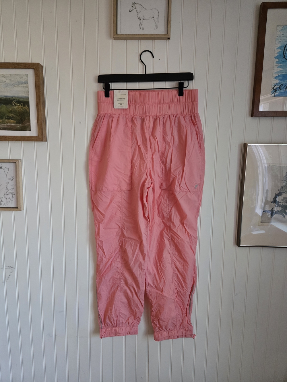 Fabletics Nwt Pink Elastic-Waist Light Weight Acrive Wear Joggers - Picture 1 of 8